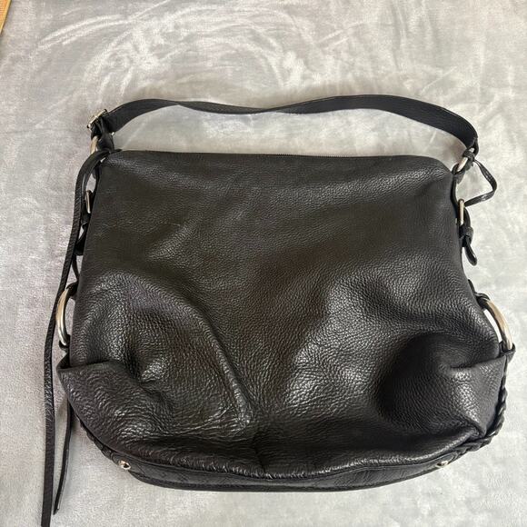 Banana Republic Handbags - Banana Republic Braided Horse bit Black Leather Hobo bag Heritage Riding Caryall
